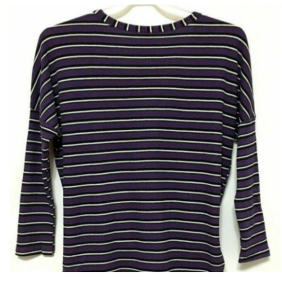 Women's SMALL V-Neck Button Front Tie Knot Waffle Knit Tunic NEW - Picture 2 of 5